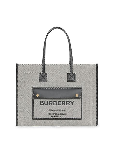 Burberry Medium Horseferry Canvas Tote 